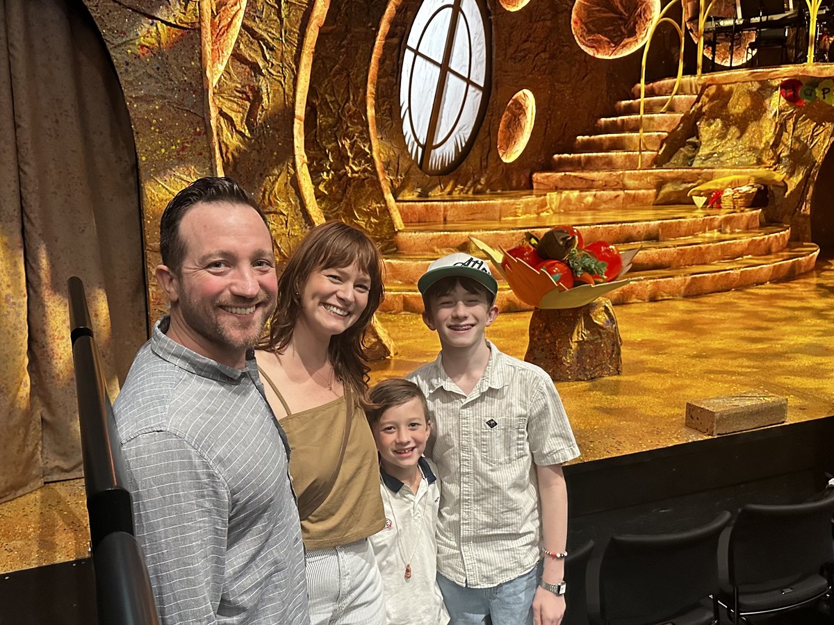 Family at a live theater production